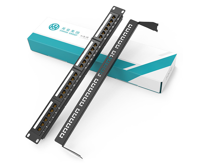 英曼1U24口-防塵網絡配線架  Patch Panel