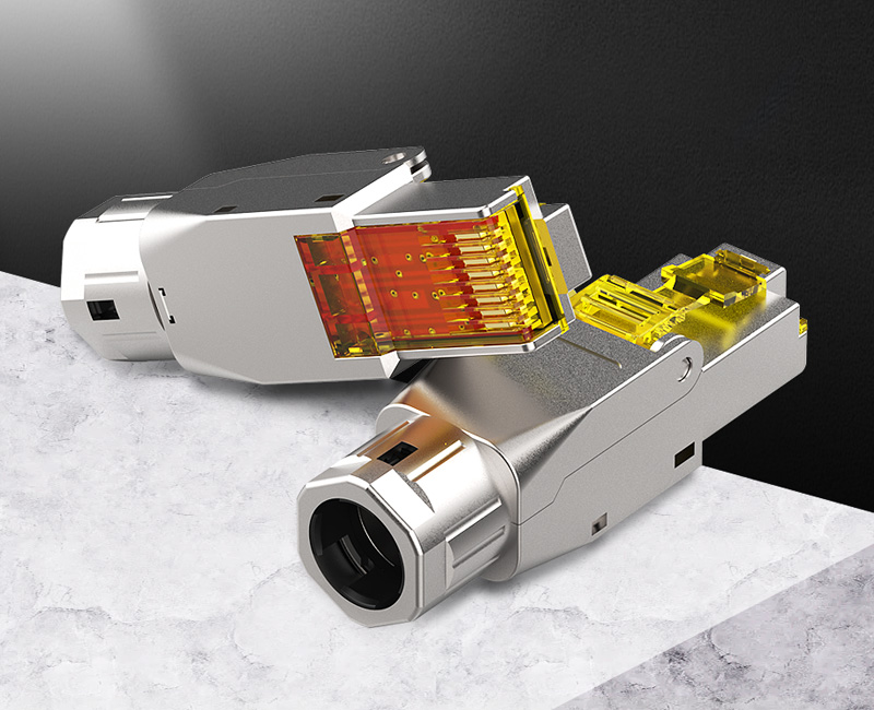 Enmane-Industrial Grade Tool-less Connector Computer Network Cable, RJ connector