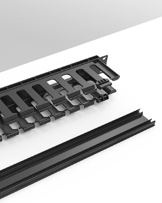 1U24口-塑料理線架