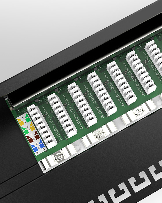 1U8口-防塵網絡配線架