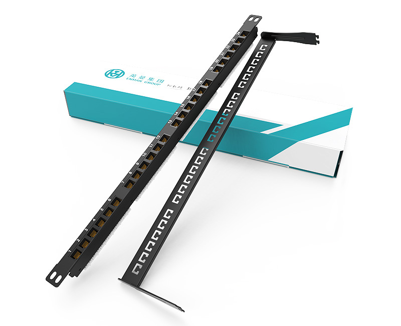 Enmane-0.5U 24 Ports Ultra thin Network Patch Panel