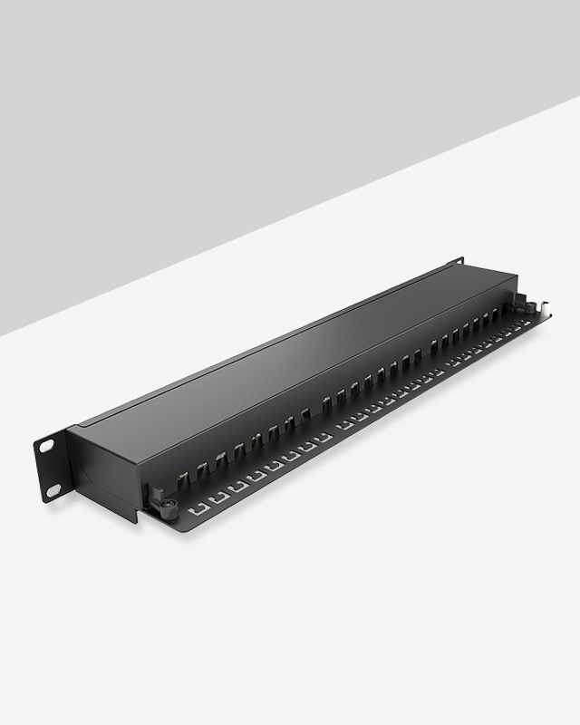 1U24口-屏蔽防塵網絡配線架