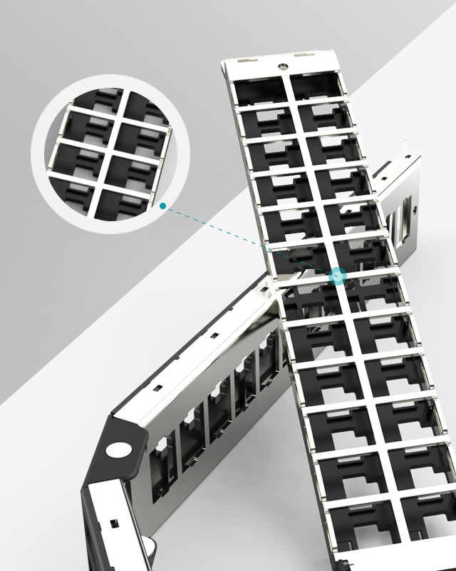 1U48口-屏蔽折彎空配架