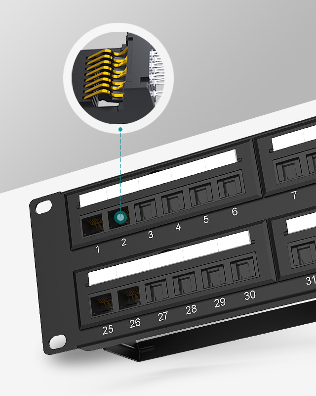 2U48口-防塵網絡配線架